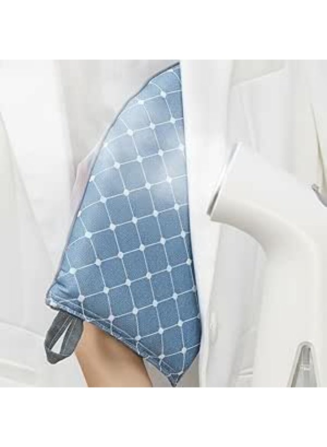 قفاز مكواة بخارية للملابس، مقاوم للحرارة، مزود بحلقة للأصابع، لوح كي محمول باليد، ملحق حماية من البخار لمكواة الملابس، أزرق - Image 5